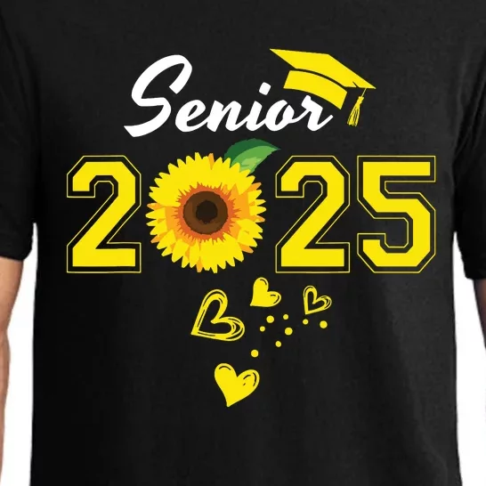 Funny Senior 2025 Funny Graduation Sunflower Class Of 2025 Pajama Set