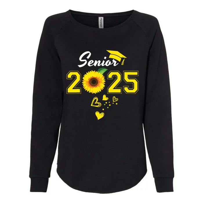 Funny Senior 2025 Funny Graduation Sunflower Class Of 2025 Womens California Wash Sweatshirt