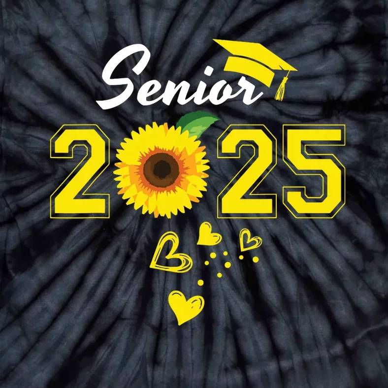 Funny Senior 2025 Funny Graduation Sunflower Class Of 2025 Tie-Dye T-Shirt