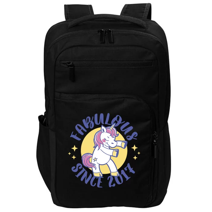 Fabulous Since 2017 Unicorn Cute Birthday Impact Tech Backpack