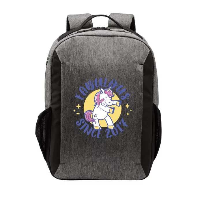 Fabulous Since 2017 Unicorn Cute Birthday Vector Backpack