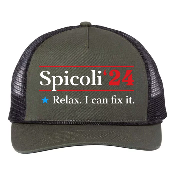 Funny Spicoli 24 Spicoli 2024 Relax I Can Fix It Retro Rope Trucker Hat Cap