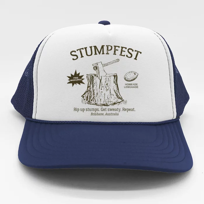 Funny Stumpfest 2023 Brisbane Get Sweaty Trucker Hat