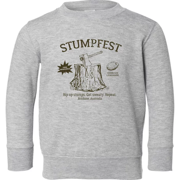 Funny Stumpfest 2023 Brisbane Get Sweaty Toddler Sweatshirt