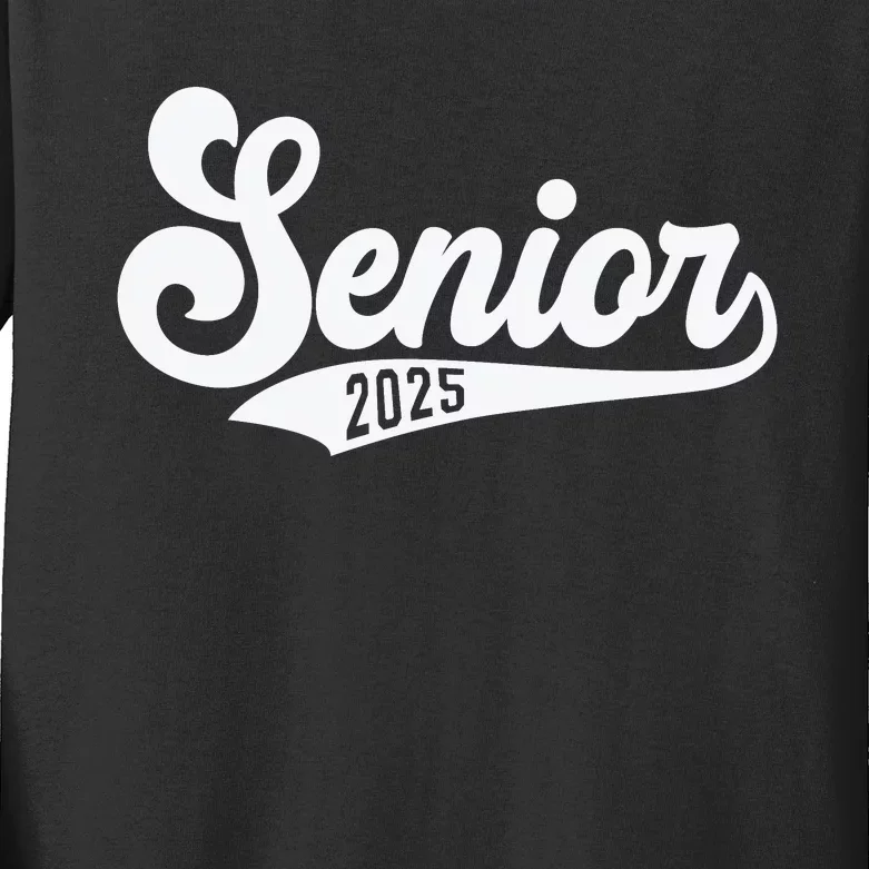 Funny Senior 2025 Kids Long Sleeve Shirt