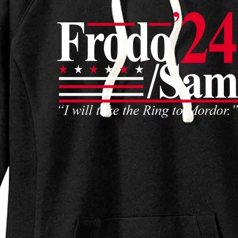 Frodo Sam 2024 I Will Take The Ring To Mordor Women's Fleece Hoodie