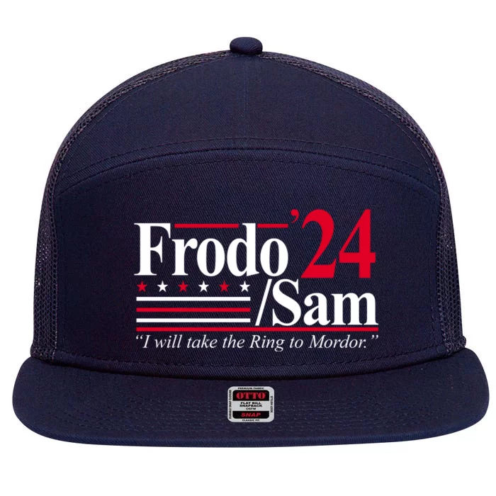 Frodo Sam 2024 I Will Take The Ring To Mordor 7 Panel Mesh Trucker Snapback Hat