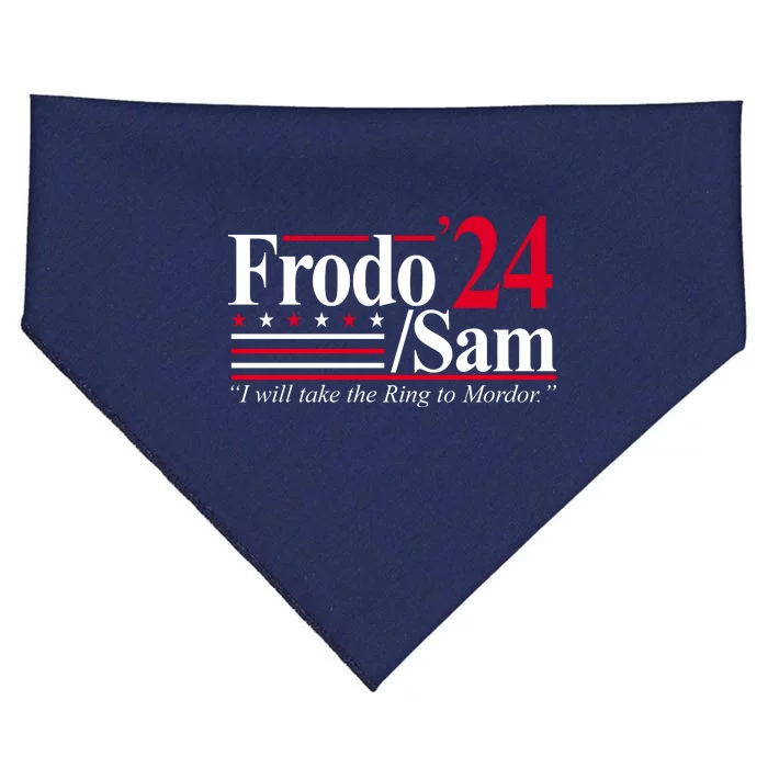 Frodo Sam 2024 I Will Take The Ring To Mordor USA-Made Doggie Bandana