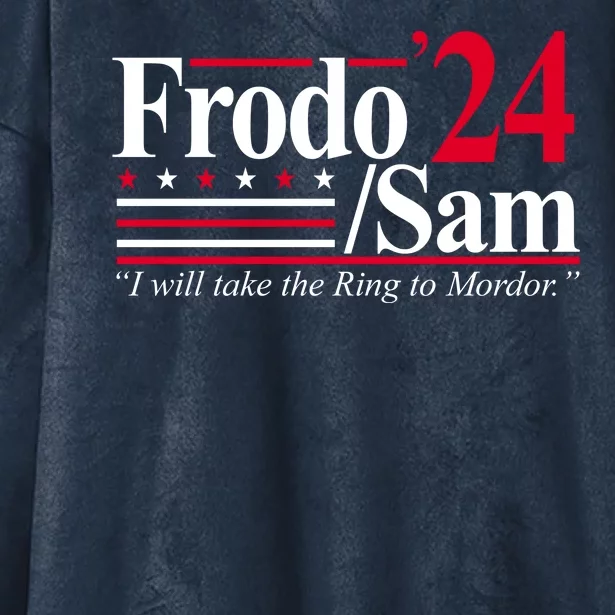 Frodo Sam 2024 I Will Take The Ring To Mordor Hooded Wearable Blanket