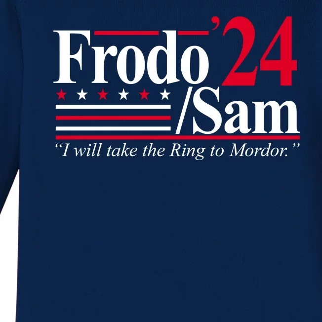 Frodo Sam 2024 I Will Take The Ring To Mordor Baby Long Sleeve Bodysuit