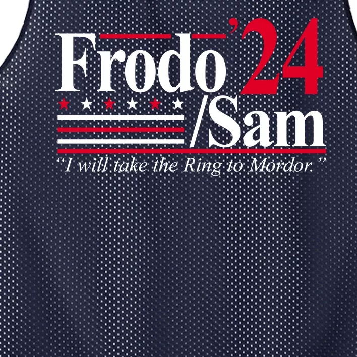 Frodo Sam 2024 I Will Take The Ring To Mordor Mesh Reversible Basketball Jersey Tank