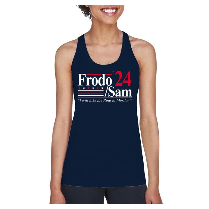 Frodo Sam 2024 I Will Take The Ring To Mordor Women's Racerback Tank