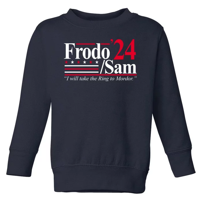 Frodo Sam 2024 I Will Take The Ring To Mordor Toddler Sweatshirt