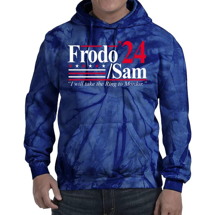 Frodo Sam 2024 I Will Take The Ring To Mordor Tie Dye Hoodie