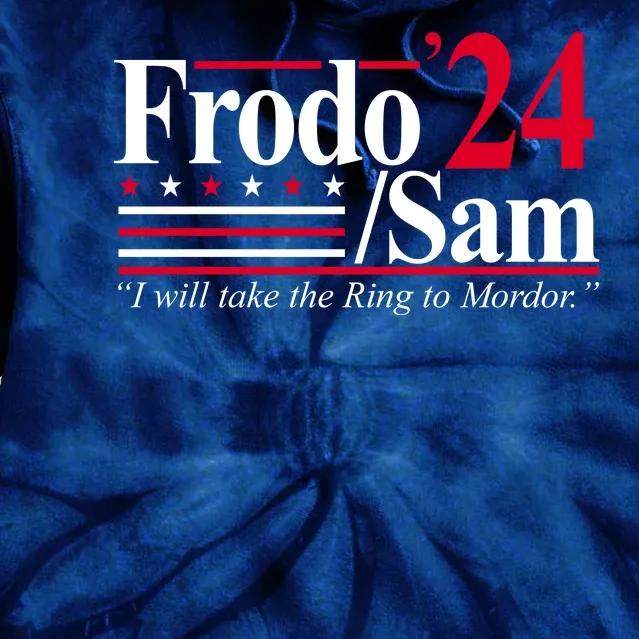 Frodo Sam 2024 I Will Take The Ring To Mordor Tie Dye Hoodie