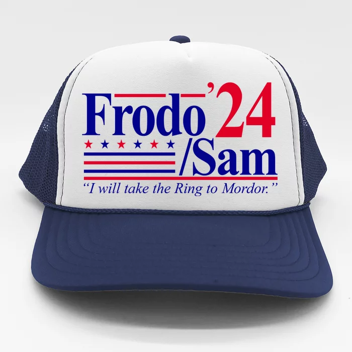 Frodo Sam 2024 I Will Take The Ring To Mordor Trucker Hat