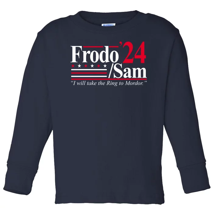 Frodo Sam 2024 I Will Take The Ring To Mordor Toddler Long Sleeve Shirt