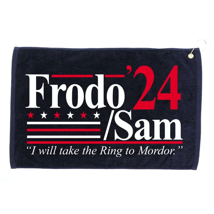 Frodo Sam 2024 I Will Take The Ring To Mordor Grommeted Golf Towel