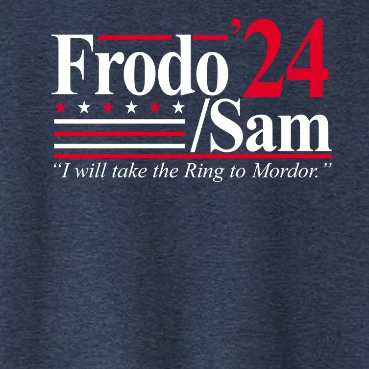 Frodo Sam 2024 I Will Take The Ring To Mordor Women's Crop Top Tee