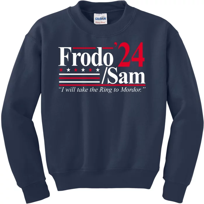 Frodo Sam 2024 I Will Take The Ring To Mordor Kids Sweatshirt