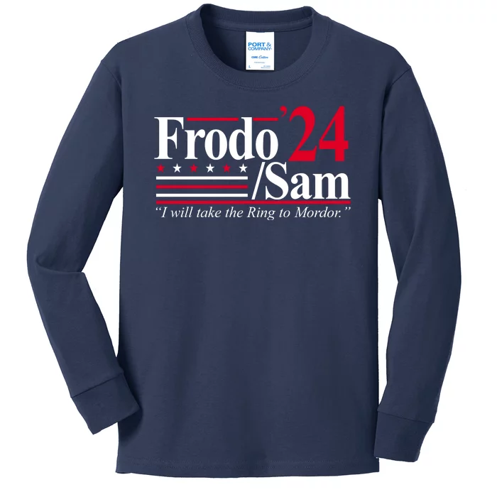 Frodo Sam 2024 I Will Take The Ring To Mordor Kids Long Sleeve Shirt