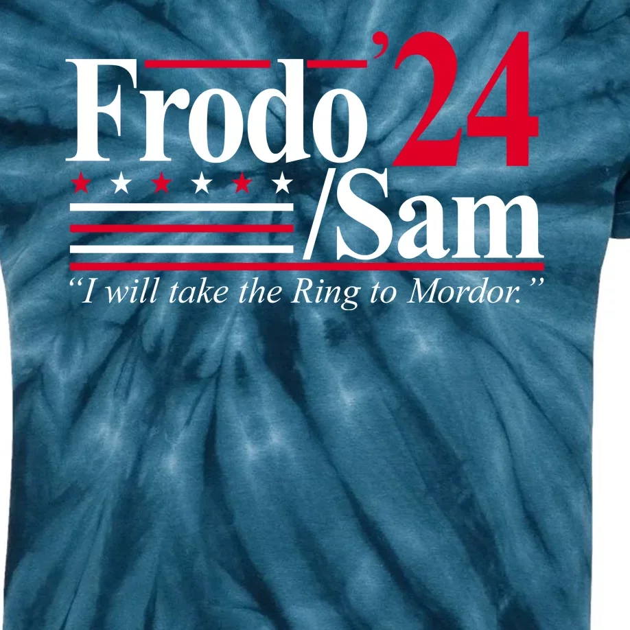 Frodo Sam 2024 I Will Take The Ring To Mordor Kids Tie-Dye T-Shirt