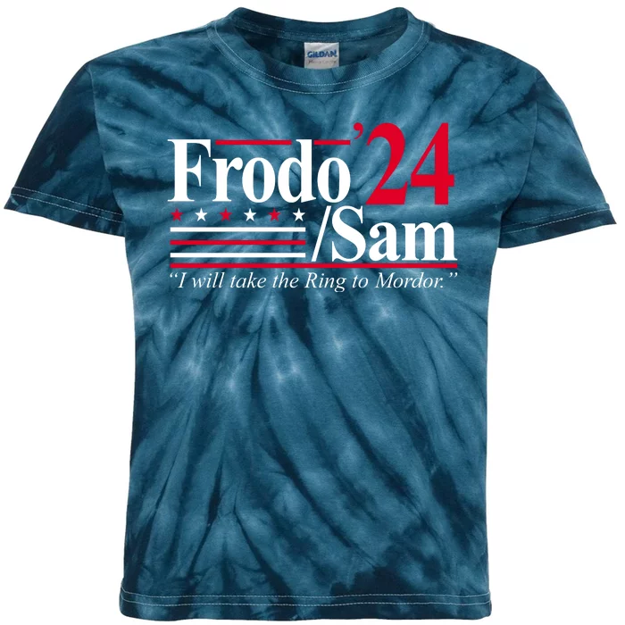 Frodo Sam 2024 I Will Take The Ring To Mordor Kids Tie-Dye T-Shirt