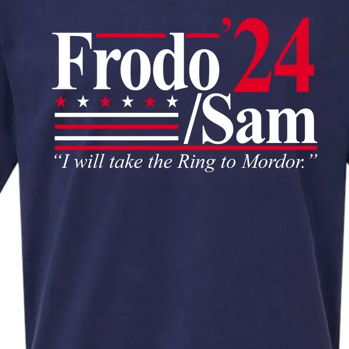 Frodo Sam 2024 I Will Take The Ring To Mordor Sueded Cloud Jersey T-Shirt