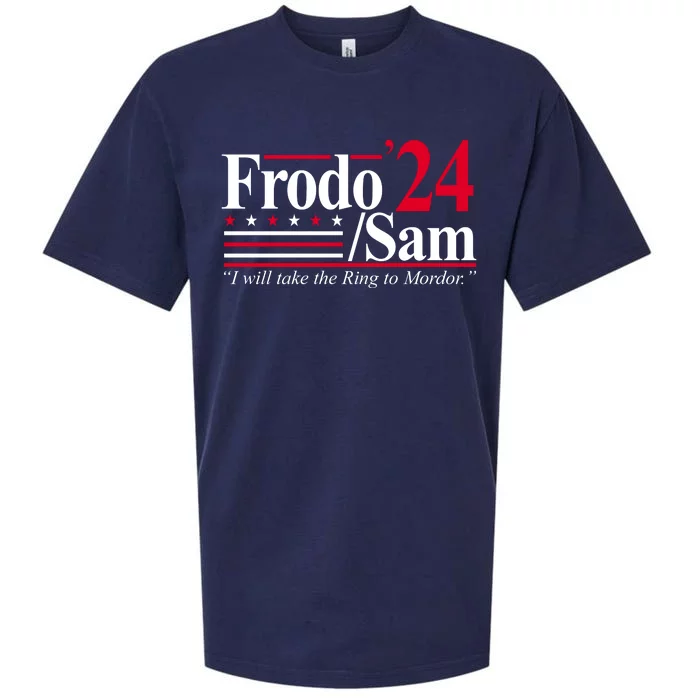 Frodo Sam 2024 I Will Take The Ring To Mordor Sueded Cloud Jersey T-Shirt