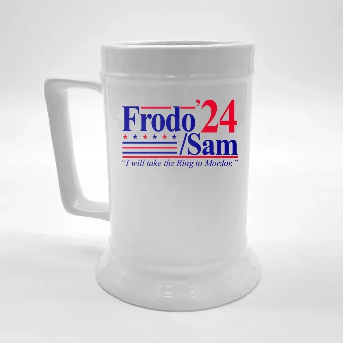 Frodo Sam 2024 I Will Take The Ring To Mordor Front & Back Beer Stein