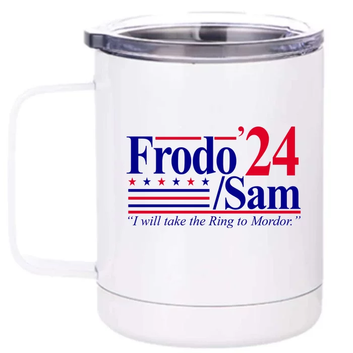 Frodo Sam 2024 I Will Take The Ring To Mordor Front & Back 12oz Stainless Steel Tumbler Cup