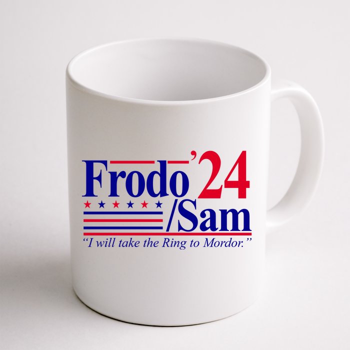 Frodo Sam 2024 I Will Take The Ring To Mordor Front & Back Coffee Mug