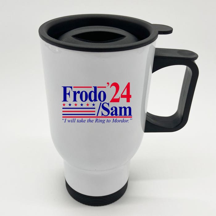 Frodo Sam 2024 I Will Take The Ring To Mordor Front & Back Stainless Steel Travel Mug