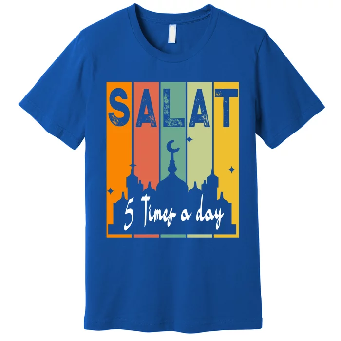 First Salat 5 Times Day Muslim Prayer Design Ramadan Kareem Gift Premium T-Shirt