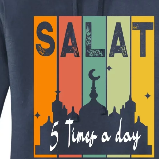 First Salat 5 Times Day Muslim Prayer Design Ramadan Kareem Gift Women's Pullover Hoodie