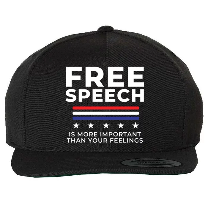 Free Speech Anti Cancel Culture Wool Snapback Cap