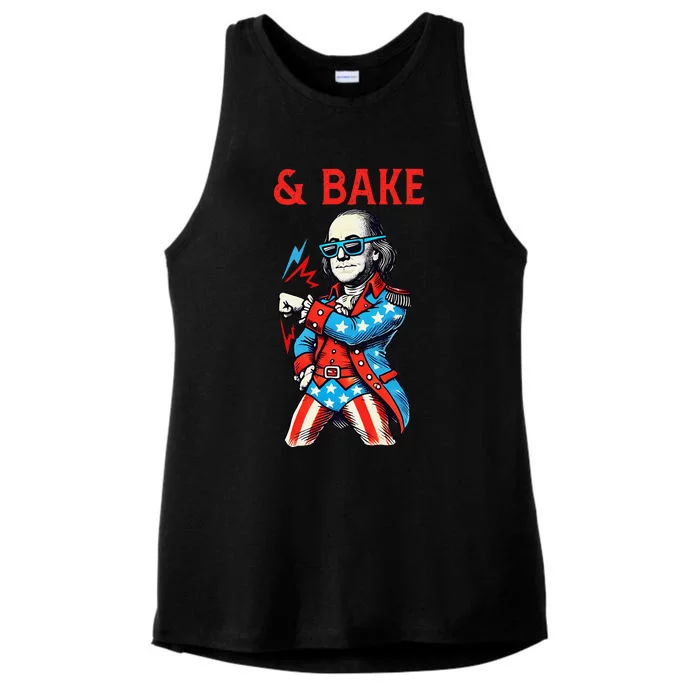 Funny Shake And Bake 4th Of July Couple Matching & Bake Ladies Tri-Blend Wicking Tank