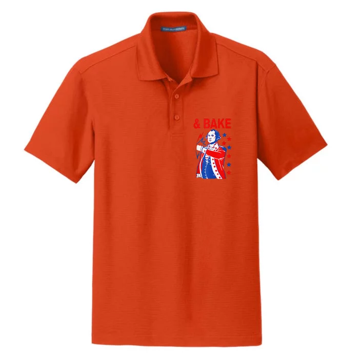 Funny Shake And Bake 4th Of July Couple Matching & Bake Dry Zone Grid Performance Polo