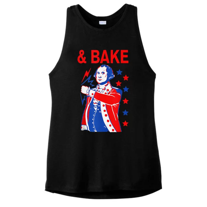 Funny Shake And Bake 4th Of July Couple Matching & Bake Ladies Tri-Blend Wicking Tank