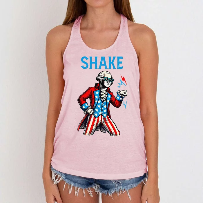 Funny Shake And Bake 4th Of July Couple Matching Shake Women's Knotted Racerback Tank