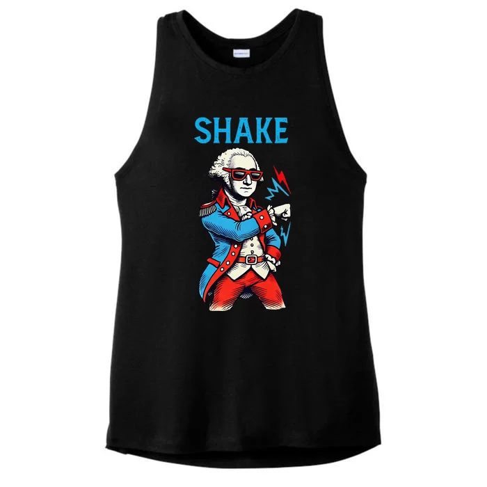 Funny Shake And Bake 4th Of July Couple Matching Shake Ladies Tri-Blend Wicking Tank