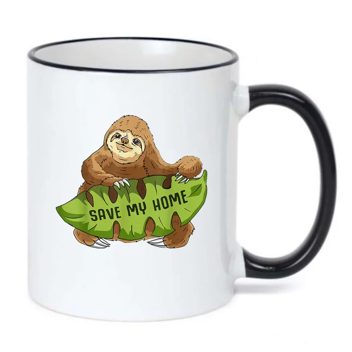 Funny Sloth Arbor Day Deforestation Earth Day Women Black Color Changing Mug