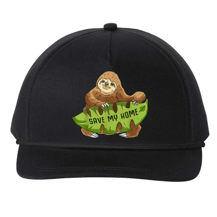 Funny Sloth Arbor Day Deforestation Earth Day Women Snapback Five-Panel Rope Hat