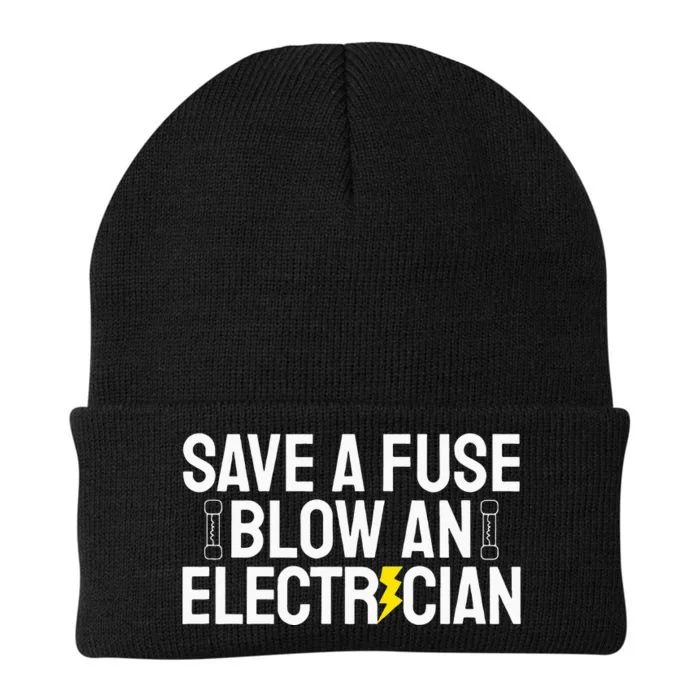 Funny Save A Fuse Blow An Electrician Knit Cap Winter Beanie