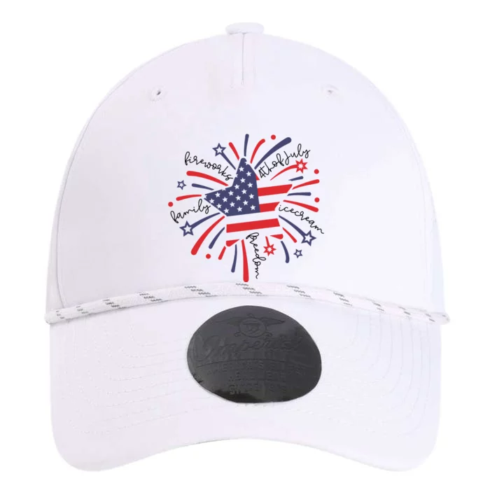 Firework Star American Flag 4th Of July Patriotic Family Freedom Day USA Performance The Dyno Cap