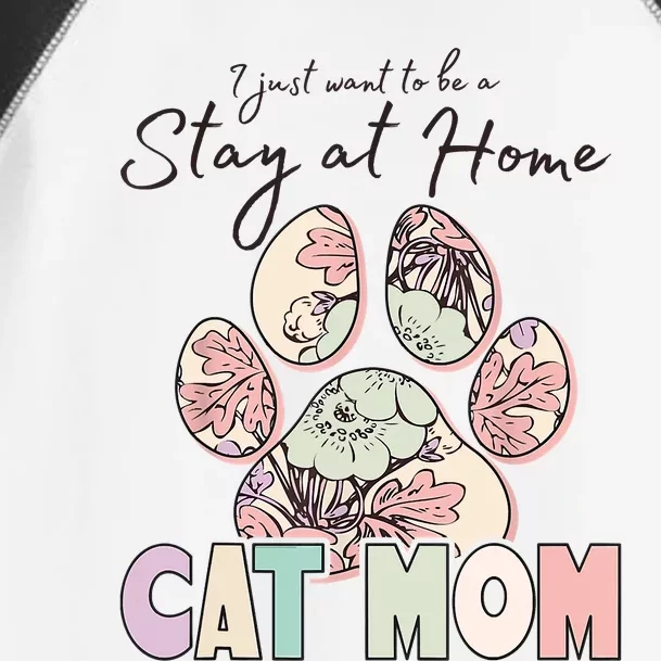 Funny Stay At Home Cat Mom Toddler Fine Jersey T-Shirt