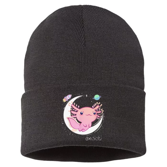 Funny Space Axolotl Kawaii Pastel Goth Japan Anime Comic Sustainable Knit Beanie