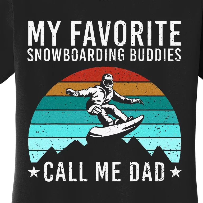 Funny Snowboarding Art Dad Father Snowboarder Women's T-Shirt