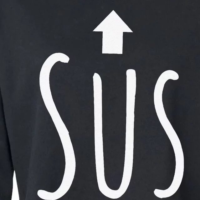 Funny Sus Arrow Gift Cropped Pullover Crew