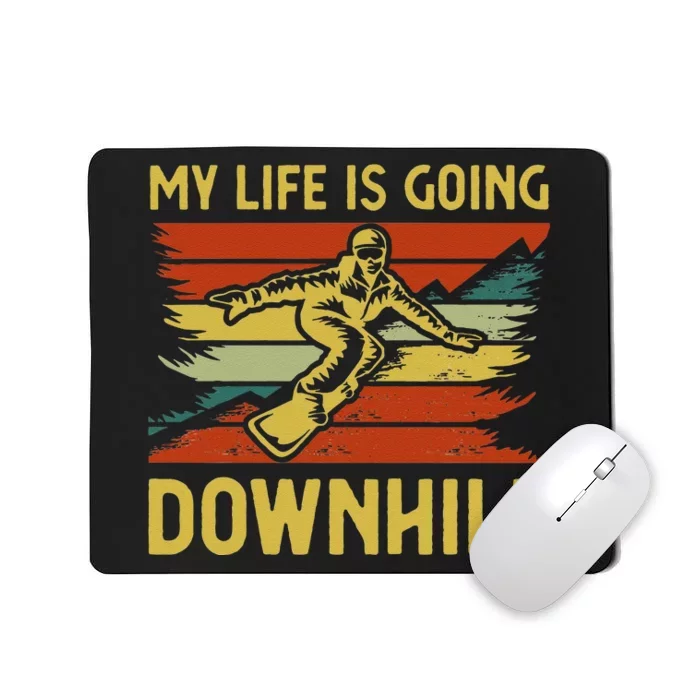 Funny Snowboarding Art For Snowboard Snowboarder Mousepad